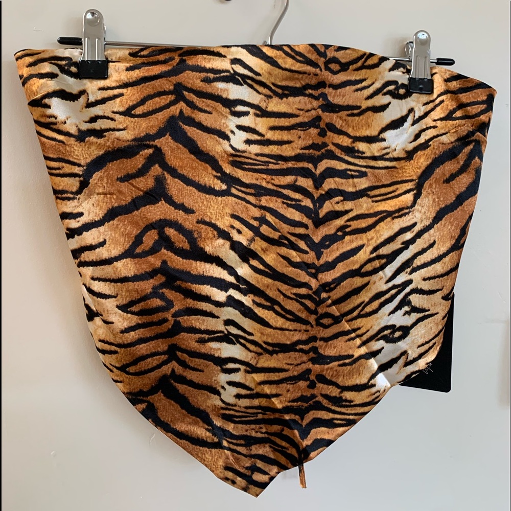 Silky Tiger Print Tube Top